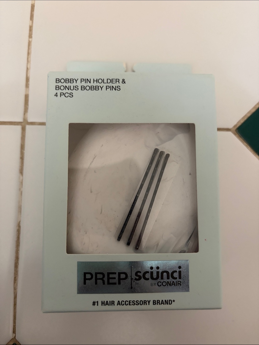 Scunci PREP Black Bobby Pin Holder with Bonus Bobby Pins Magnetic